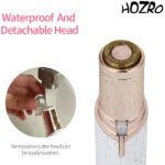 Epilator Sacial Hipoalergenic - Aparat Portabil Pentru Indepartarea Parului Facial Cu LED, Cu Perie Curatare Cadou - imagine 6