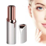 Epilator Sacial Hipoalergenic - Aparat Portabil Pentru Indepartarea Parului Facial Cu LED, Cu Perie Curatare Cadou
