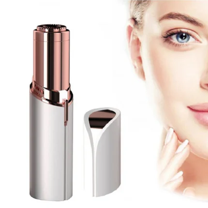 Epilator Sacial Hipoalergenic - Aparat Portabil Pentru Indepartarea Parului Facial Cu LED, Cu Perie Curatare Cadou