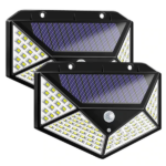 SET 2 X Lampa Solara LED Senzor De Miscare 100 x LED, Alimentare Solara, Perete, LP-0020, Incarcare Solara