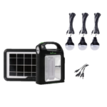 Kit Solar Portabil CCLAMP CL-02, 3 Becuri Incluse, Panou Solar 4W, Lanterna Dubla