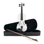 Vioara Clasica,Lemn, Marime 1/2, Alb, pentru Incepatori si Adulti, Arcus, Sacaz, cu Geanta Transport Exersat incepator 8-10 ani,  Adolescenti, Amatori, Copii