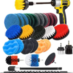 Set Perii de Curatat, Bureti de Lustruire si Slefuire pentru Bormasina, 31 piese