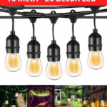Ghirlanda Luminoasa, 10 Metri cu 20 Becuri Led Filament 4W incluse E27, IP65