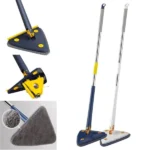 Mop inovativ , de mana, reglabil, rotire 360, triunghi, albastru - imagine 5