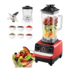 Blender 2 in 1 Silver Crest, Ice Crusher, 15 viteze, 32.000 rpm, 4500w, Puls, 2.5 L, Negru cu Rosu