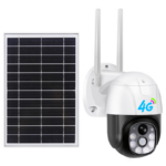 Camera de Supraveghere Solară 4G Cartelă SIM 5 MP, Mărire 10X, Rezoluție Înaltă 1080p, Panou Solar 9W Rezistentă la Apă IP 66, Albă