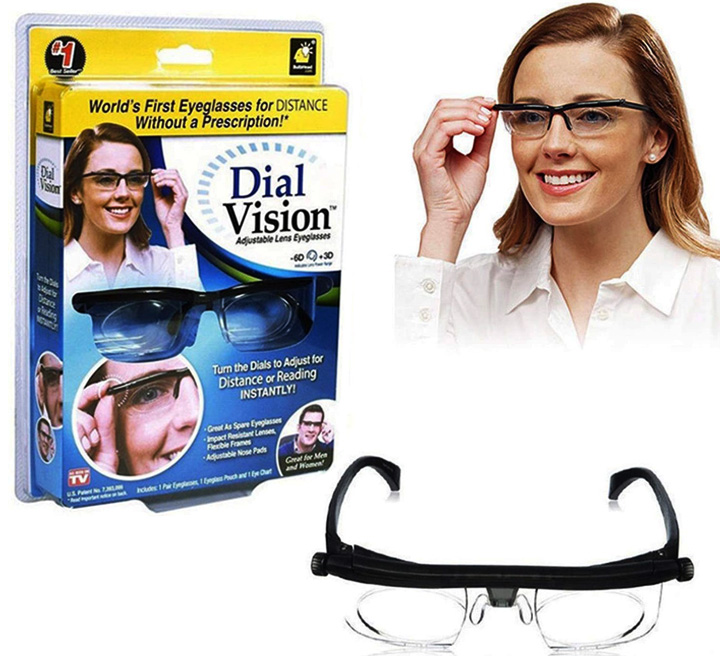 DialVision-Glasses-01 Ochelari de vedere, Cu dioptrie, Negru/Transparent - imagine 1