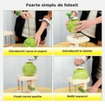 Tocator De Varza Si De Legume, Multifunctional, Razatoare Manuala, Cu Manivela, 3 Lame - imagine 5