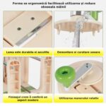 Tocator De Varza Si De Legume, Multifunctional, Razatoare Manuala, Cu Manivela, 3 Lame - imagine 6