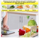 Tocator De Varza Si De Legume, Multifunctional, Razatoare Manuala, Cu Manivela, 3 Lame - imagine 4