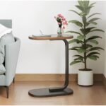 Masuta de cafea cu picior pentru pat/canapea , maro 40 x 28 x 55.5 cm - imagine 6