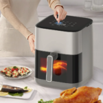 Friteuza fără ulei cu aer cald 2400W ,Cu geam ,AirFryer 10 L