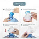 Suport pentru dozator bidon de apa, negru - imagine 4