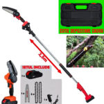 Drujba Fierastrau cu Acumulator, 2.5M Tija Telescopica, 2 Lanturi + Geanta de transport CADOU