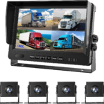 Kit marsarier cu 4 camere AHD si ecran IPS de 9", camioane, autocare,12V-24V