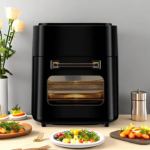 Friteuza, fara Ulei cu aer cald, 2400 W, Functie de Coacere, 15l, LCD, Negru - imagine 2