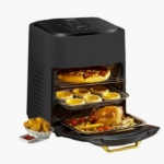 Friteuza, fara Ulei cu aer cald, 2400 W, Functie de Coacere, 15l, LCD, Negru