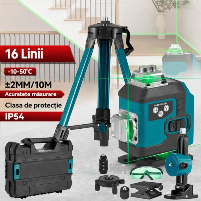 descărcare - 2026-04-27T150616.630 Nivela laser 4D, 16 linii, auto-nivelare, alimentare USB, 2 baterii, inaltime ajustabila 1.5M - imagine 2