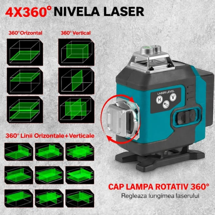 descărcare - 2026-04-27T150632.925 Nivela laser 4D, 16 linii, auto-nivelare, alimentare USB, 2 baterii, inaltime ajustabila 1.5M - imagine 4