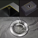 Chiuveta de Bucatarie Premium Gri Antracit-Negru cu Scurgător, Inox, 72x48x25 cm - imagine 7