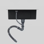 Chiuveta de Bucatarie Premium Gri Antracit-Negru cu Scurgător, Inox, 72x48x25 cm - imagine 4