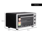 Cuptor Electric Hausberg HB-8000P capacitate 48 Litri, putere 1800W, Temperatura maxima 230 grade, timer prevazut cu alarma sonora - imagine 8