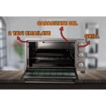 Cuptor electric Hausberg HB 9320 , 1420 W, 38 L, timer, termostat, 2 tavi, Gri/Negru - imagine 6