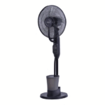 Ventilator umidificator Hausberg HB-5601NG, 75W, 16 inch, 3 viteze, timer 7.5h, rezervor 2.8L, LCD, telecomanda
