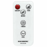 Ventilator turn Hausberg HB-5952AB, 55W, 38 inch, 3 viteze, temporizator 24h, LED, oscilatie, telecomanda, alb - imagine 4