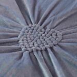 Lenjerie De Pat, 4 Piese, Catifea, Inimi Brodate - Gri Deschis - imagine 2