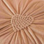 Lenjerie De Pat, 4 Piese, Catifea, Inimi Brodate - Maro - imagine 2