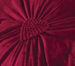 Lenjerie De Pat, 4 Piese, Catifea, Inimi Brodate - Rosu - imagine 2