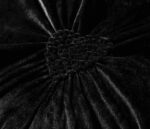 Lenjerie De Pat, 4 Piese, Catifea, Inimi Brodate - Negru - imagine 2