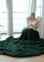 Patura Blanita Artificiala Iepure Cu Fermoar - Verde - imagine 3