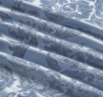 Set Cadou Luxury Jacquard Regal, 7 Piese, Cu Pilota Inclusa,Albastru - imagine 5