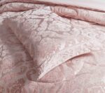 Set Cadou Luxury Jacquard Regal, 7 Piese, Cu Pilota Inclusa,Roz Pudra - imagine 4