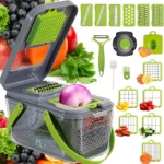 Razatoare multifunctionala pentru fructe si legume, 22 piese, lame din otel inoxidabil