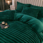 Lenjerie De Pat, 4 Piese, Cu Elastic, Cocolino, Dungi Groase - imagine 5