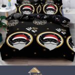 Lenjerie pat dublu, model Craciun 6 Piese