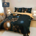 Set Cuvertura de Pat Craciun 5D + 2 fete perna - imagine 2