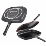 Tigaie dubla Dessini, interior antiaderent, garnitura silicon rezerva, 36 cm - imagine 5