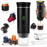 Espressor Portabil 3 in 1 Capsule si Cafea Macinata, USB Reincarcabil, 20BAR, 60ml