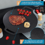 Plita rotunda coreeana pentru gratar 32 cm - imagine 8