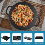Plita rotunda coreeana pentru gratar 32 cm - imagine 7