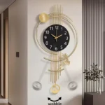 Ceas elegant de perete, cu design modern si elemente nautice, mecanism silentios si finisaj metalic elegant - imagine 14