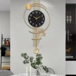 Ceas elegant de perete, cu design modern si elemente nautice, mecanism silentios si finisaj metalic elegant - imagine 10