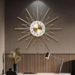 Ceas elegant de perete, cu design modern si elemente nautice, mecanism silentios si finisaj metalic elegant - imagine 5