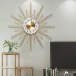 Ceas elegant de perete, cu design modern si elemente nautice, mecanism silentios si finisaj metalic elegant - imagine 8