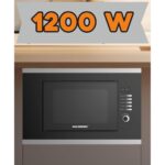 Cuptor cu microunde incorporabil HAUSBERG HB-8065IN, 20 litri, Putere: 230V, 50Hz, 700W, 900W putere grill, 1200W putere de intrare, 6 nivele de putere, 8 programe automate, control mecanic, decongelare, timer, sistem blocare copii, argintiu - imagine 6
